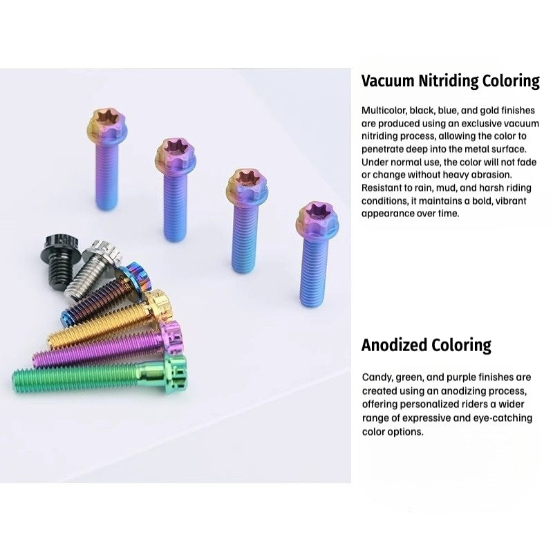 SPARTS M10 P1.5 A3 Series Titanium Bolt – Standard Head – 650°C Forged – S-Grade TC4 for E-Bikes, Motorcycles & Bicycles