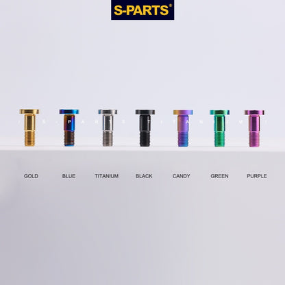 S-PARTS M8 Standard Head A3 Series Titanium Alloy Screws for Electric and Motorcycle Modification Locking Blue and candy color