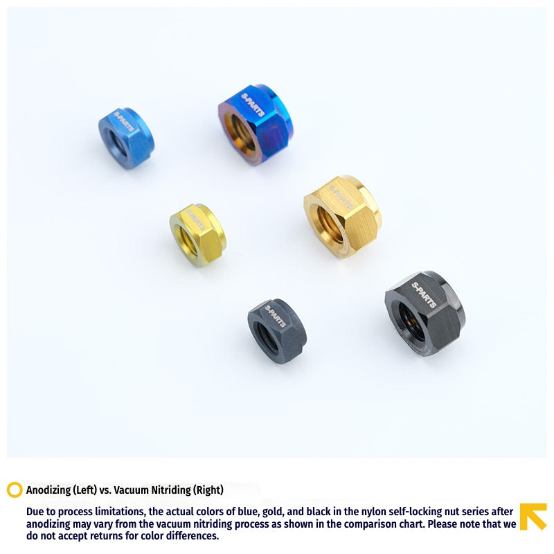 SPARTS Hex Nylon Lock Titanium Nuts – Motorcycle & Car Upgrade Fasteners