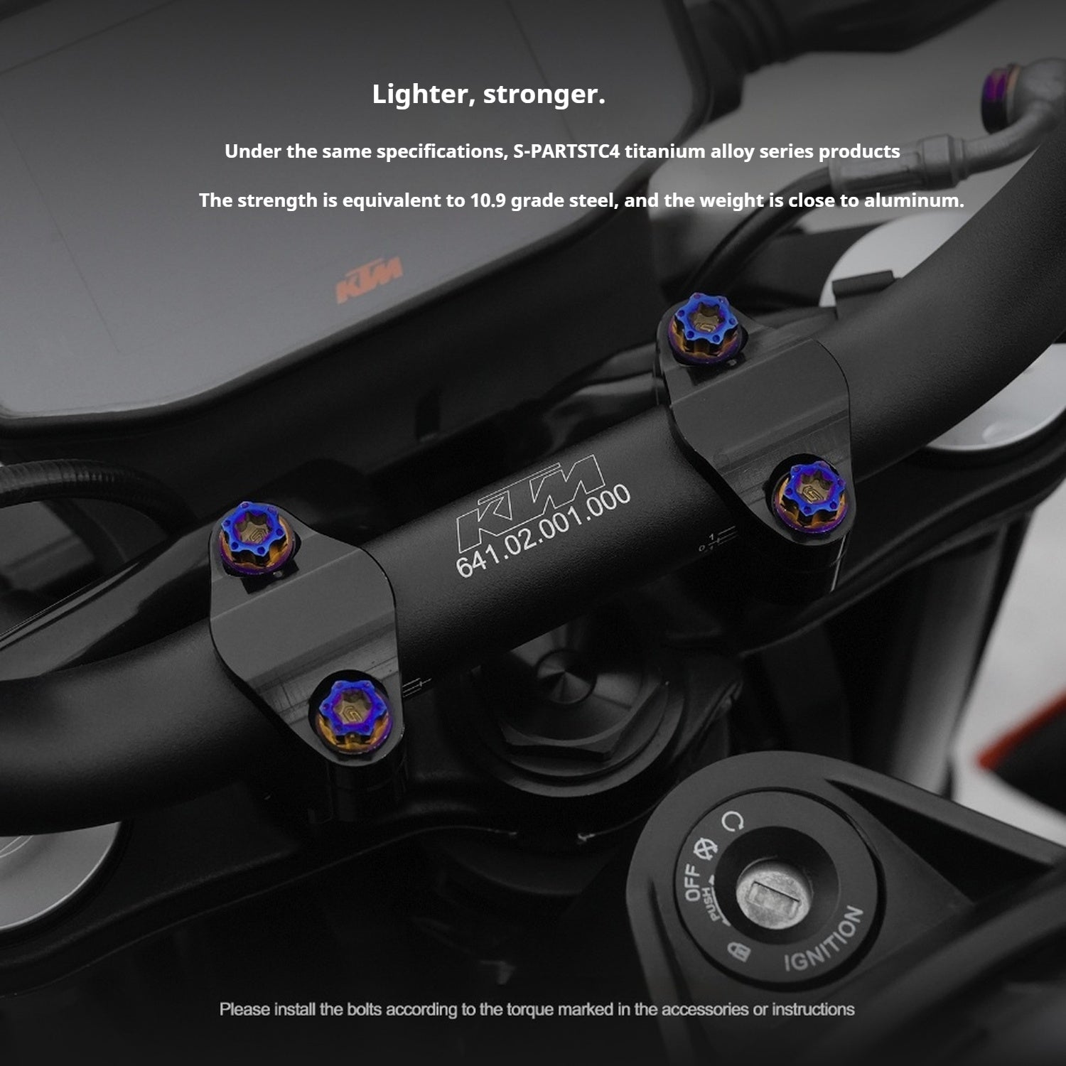 SPARTS Candy Color Titanium Bolt Kit for KTM DUKE 790 Disc Upgrade- Candy color