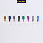 S-PARTS M10 to M10 Titanium Forward & Reverse Thread Motorcycle Mirror Adapter Bolt Upgrade