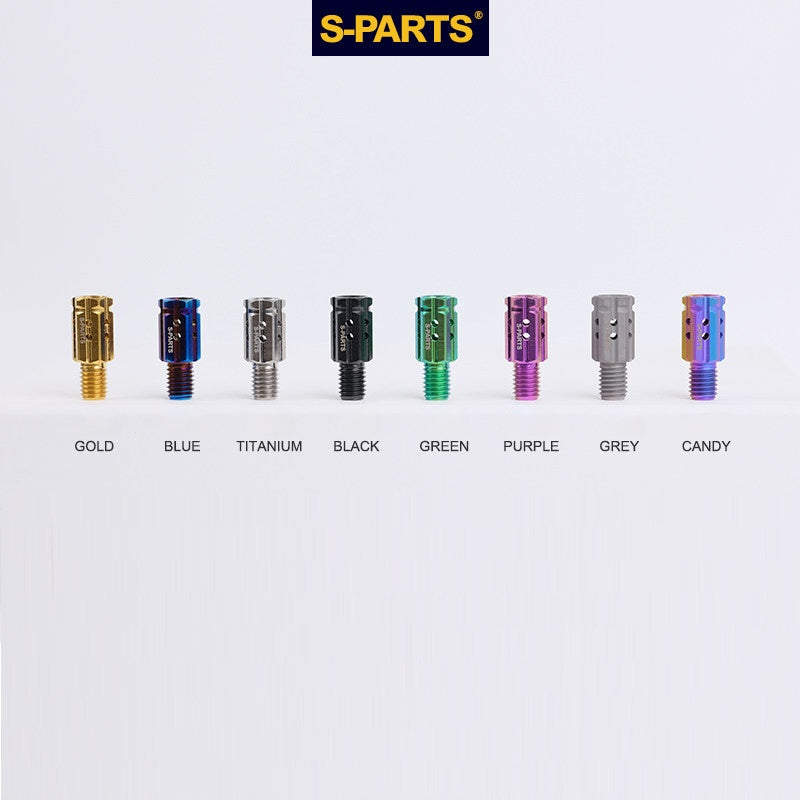 S-PARTS M10 to M10 Titanium Forward & Reverse Thread Motorcycle Mirror Adapter Bolt Upgrade