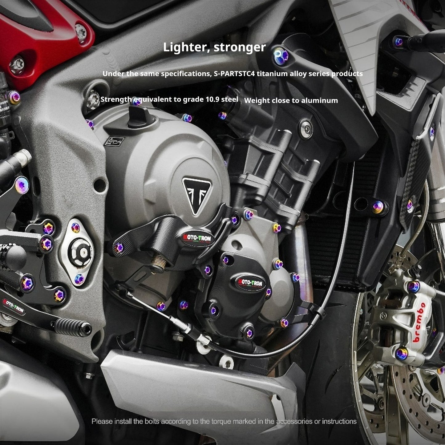 SPARTS Titanium Alloy Bolts Candy Color for Triumph 765 Street Triple RS Motorcycle Modification