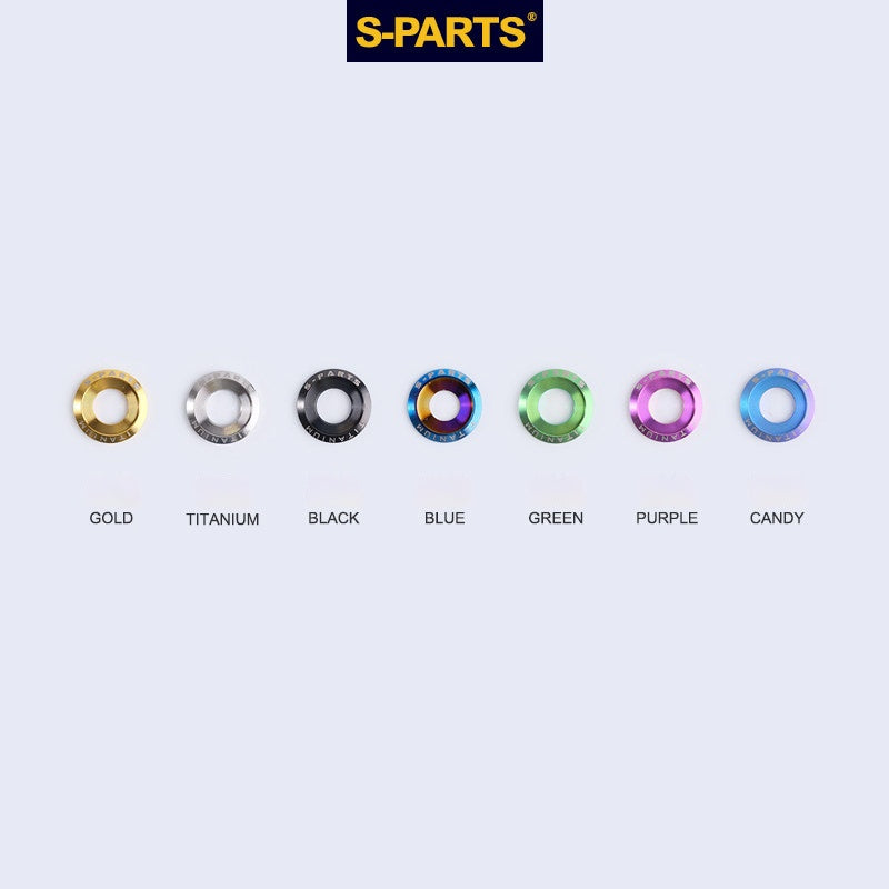 SPARTS A3 Titanium Washer Set M5 / M6 / M8 / M10 / M12 – TC4 Titanium Locking Washers for Motorcycle & E-Bike