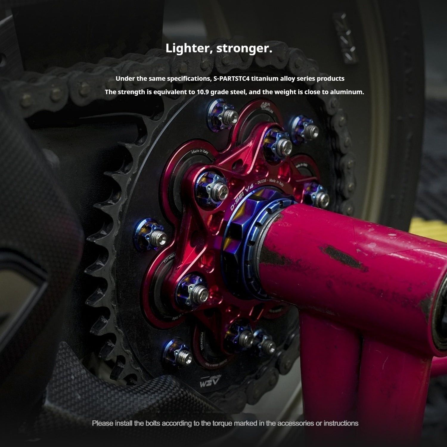 SPARTS TC4 Titanium Bolt Kit for Ducati Panigale V4SP Motorcycle