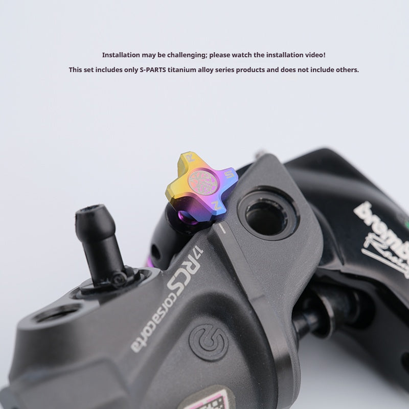 SPARTS Titanium Preload Adjuster & Knob Kit for Brembo RCS Brake Master Cylinder | CNC Titanium Bolts