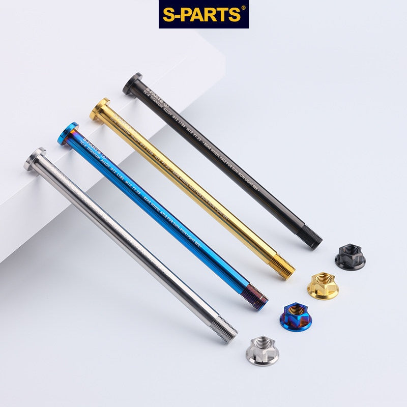 SPARTS Titanium Rear Axle Kit for Sur-Ron Light Bee – TC4 Grade, CNC Machined, Multiple Colors