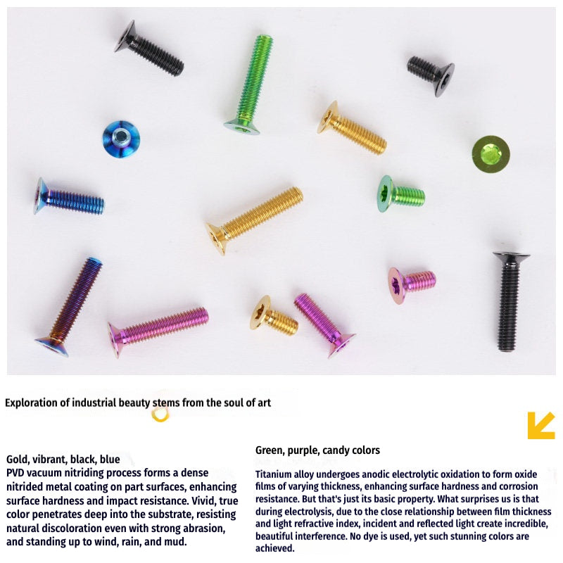 SPARTS M5 Countersunk Titanium Bolt | TC4 Flat Head Motorcycle Fastener