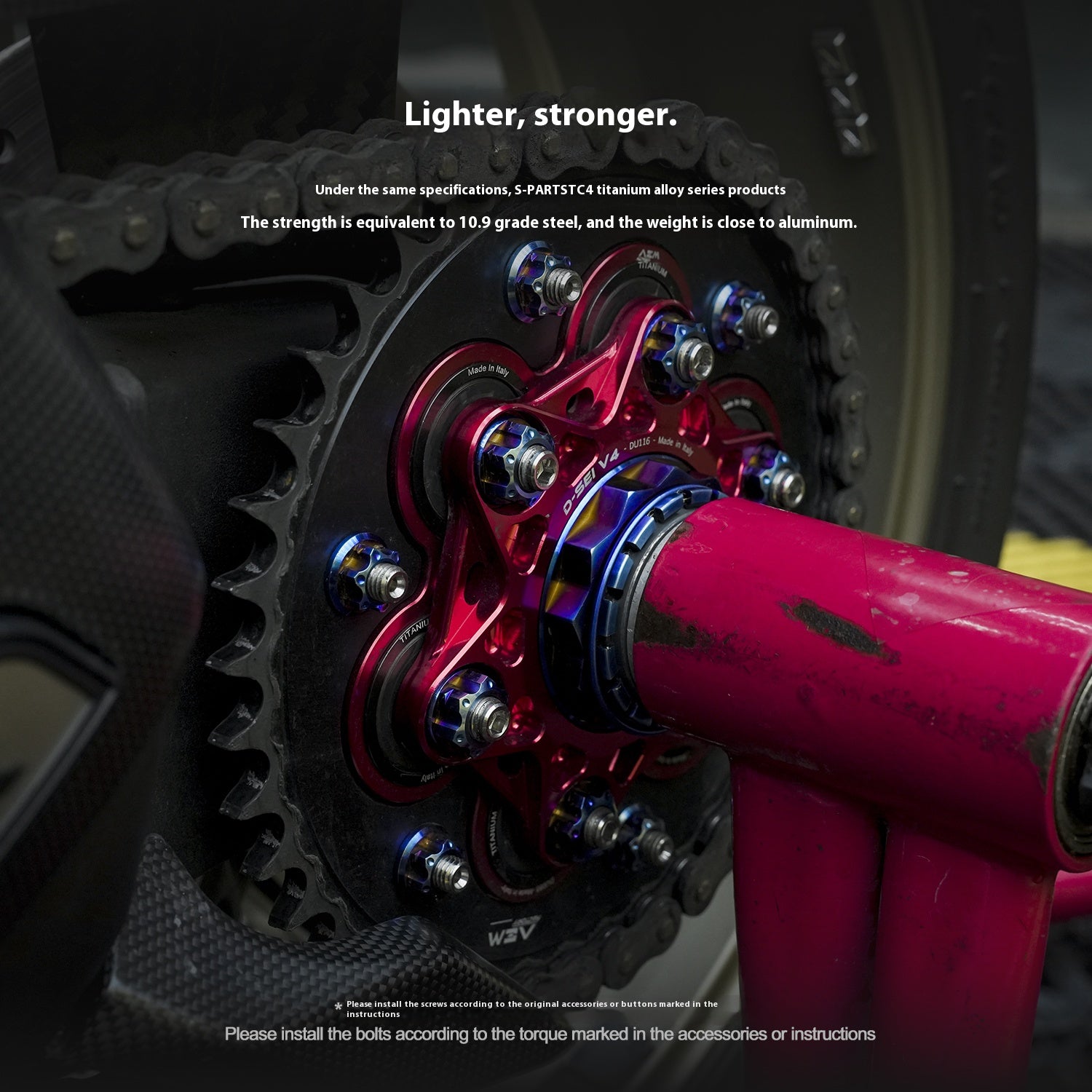 SPARTS Ducati Panigale V4SP Motorcycle TC4 Titanium Alloy Bolt Kit – Candy Color Edition