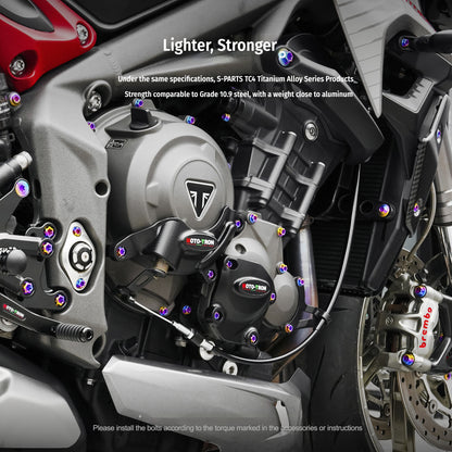 SPARTS Titanium Bolts for Triumph Street Triple 765 RS – Engine & Exhaust Upgrade Fasteners