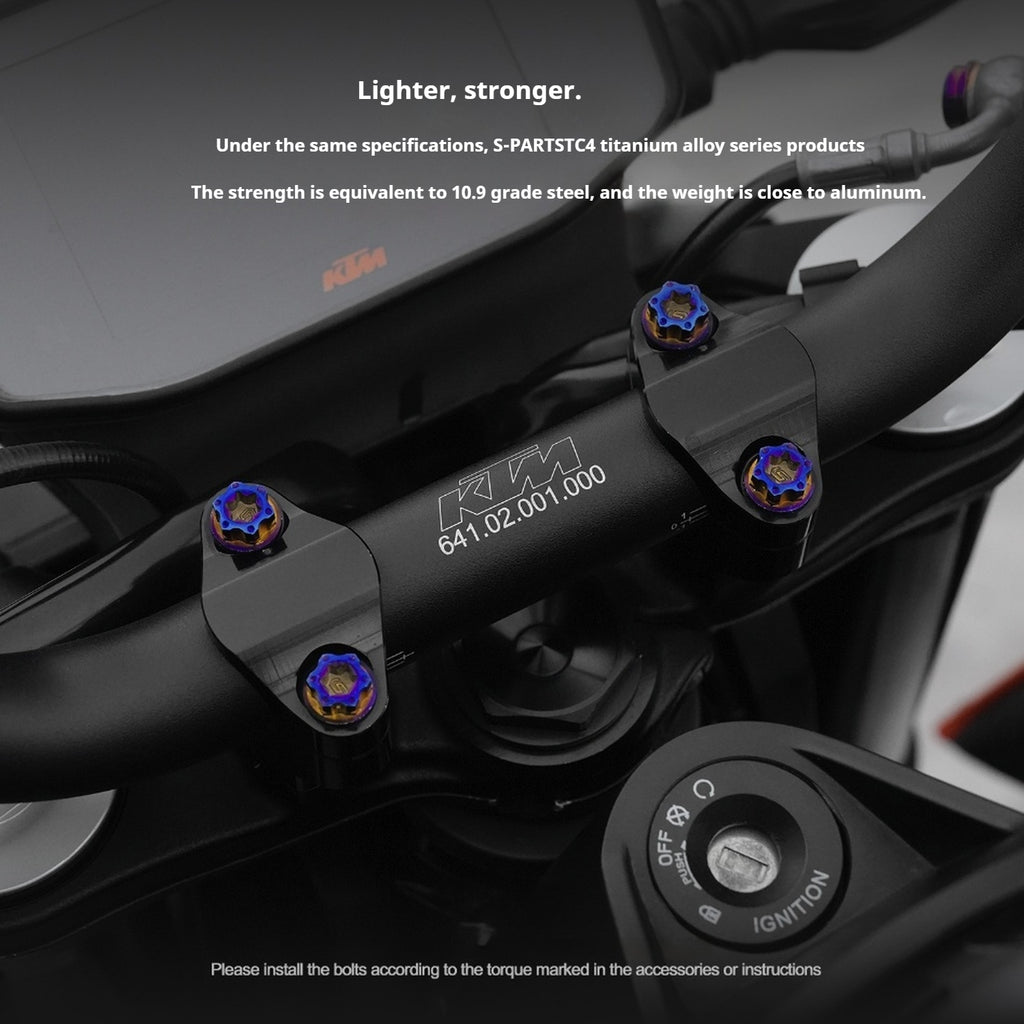 SPARTS TC4 Titanium Bolt Kit Compatible with KTM DUKE 790 – Full Motorcycle Fastener Upgrade