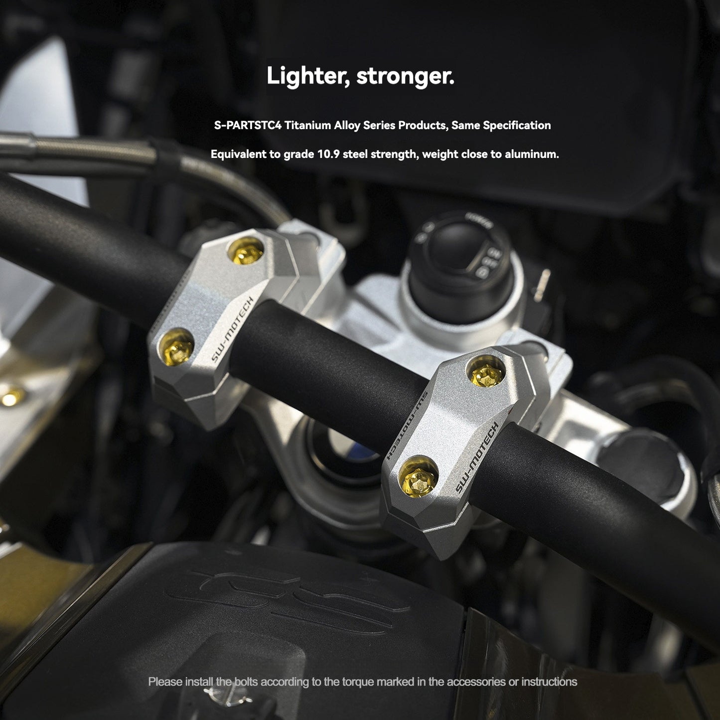 SPARTS Titanium Fairing, Spotlight & Accessory Bolt Kit for BMW R1250GS / ADV