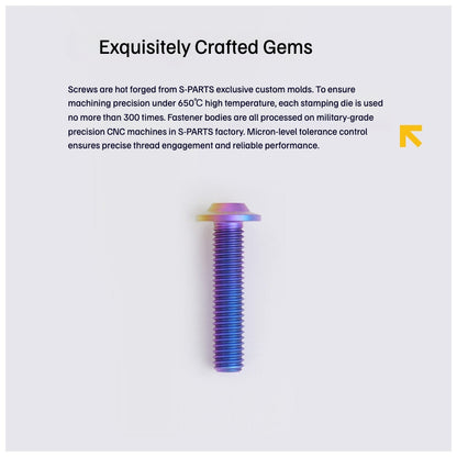 SPARTS A3 Button Head M6 D13 Titanium Bolt for Motorcycle & Bicycle Modification