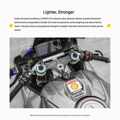 S-PARTS Titanium  Fastener Kit  Bodywork/Subframe and Exhaust for Ducati Panigale V4 S 2025