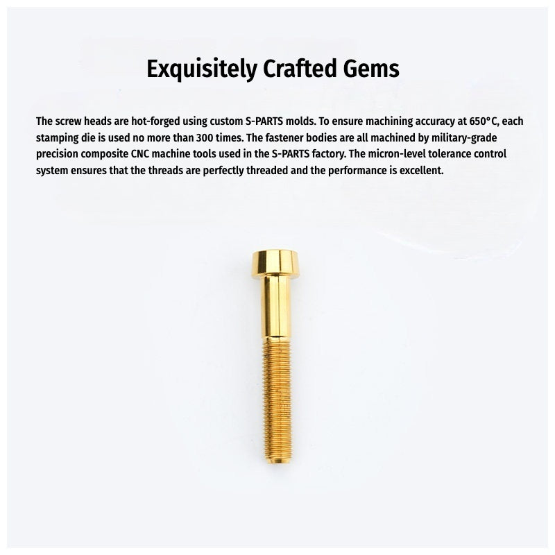 SPARTS M10 D19 P1.5 Titanium Security Bolt – Brake Caliper Locking Screw for Motorcycle