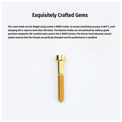 SPARTS M10 D19 P1.5 Titanium Security Bolt – Brake Caliper Locking Screw for Motorcycle