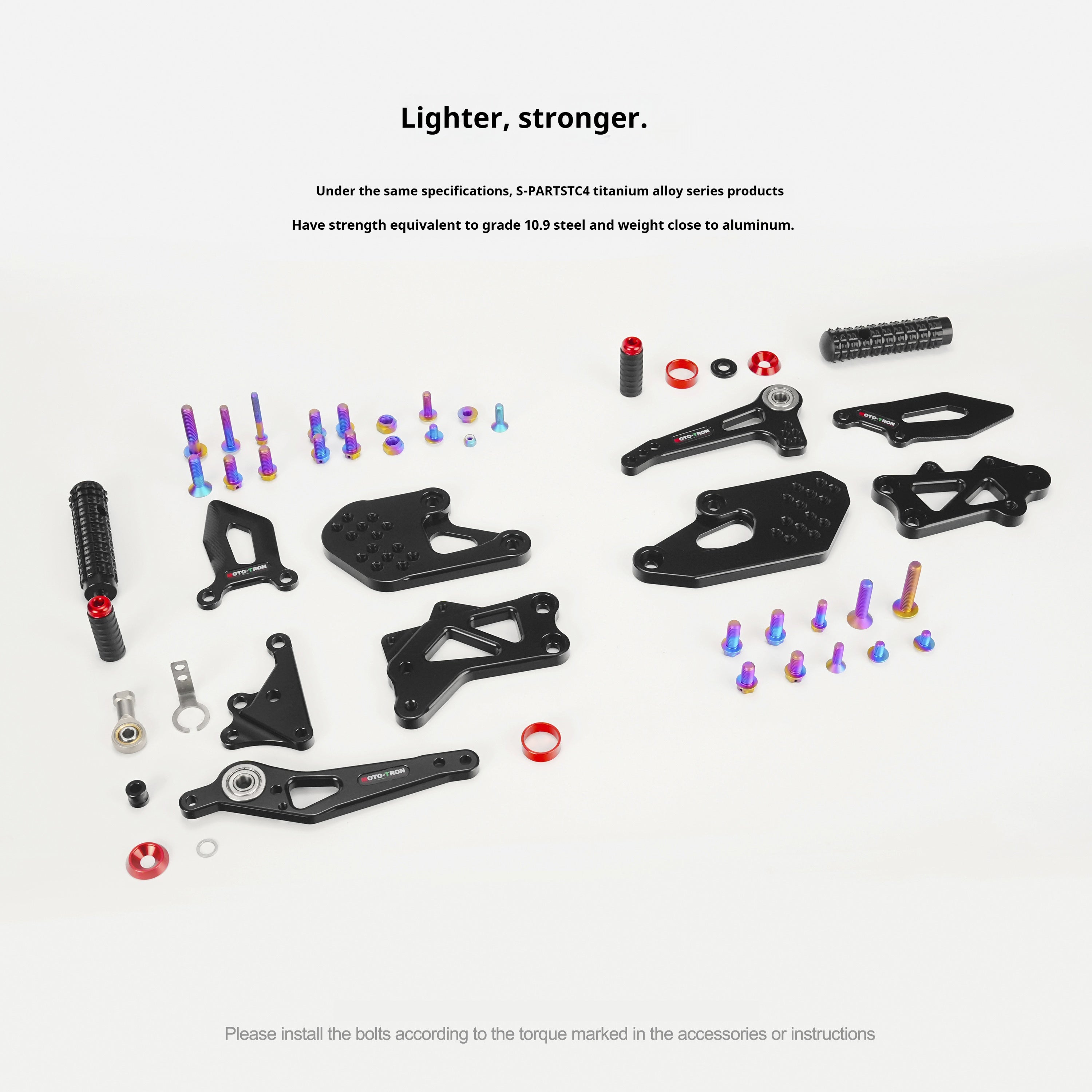 SPARTS Yamaha R25/R3 MOTO TRON Foot Pegs Titanium Screw Modification Kit