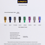 S-PARTS TC4 Titanium M8 to M8 Mirror Adapter Bolt | RH & LH Thread for Motorcycle / E-Bike