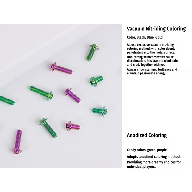 SPARTS Titanium Helmet Screws Kit for ARAI RAPIDE NEO / RX7X / AX7X – M5 & M6 Dome Head Bolts
