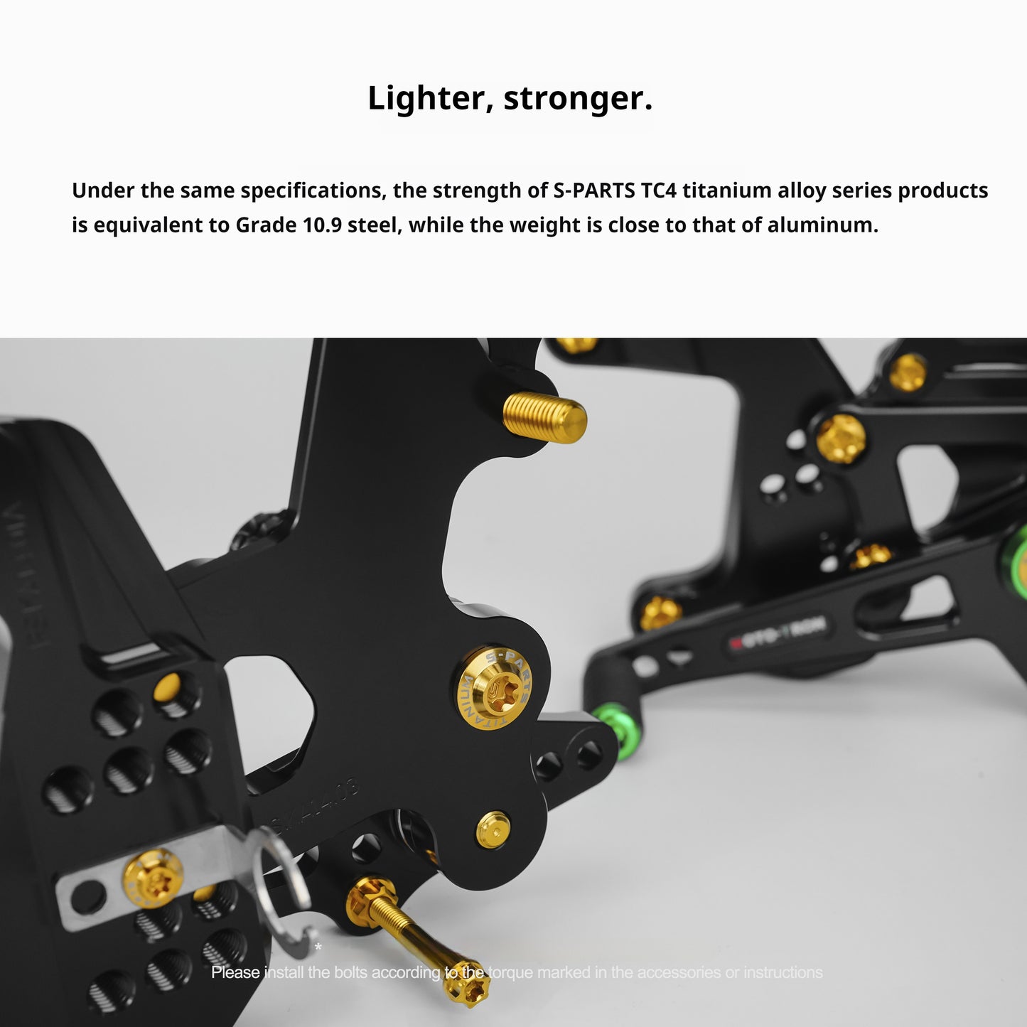 SPARTS Titanium Bolts for MOTO TRON Kawasaki Z900 Rearset Riser Upgrade Motorcycle Fasteners
