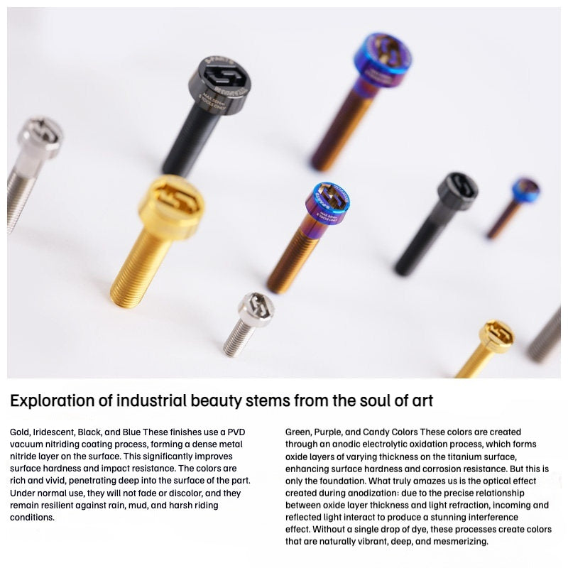 SPARTS M6 Titanium Anti-Theft Caliper Set Screws for Motorcycles & Cars & Bike – TC4 High-Strength Lightweight Bolts