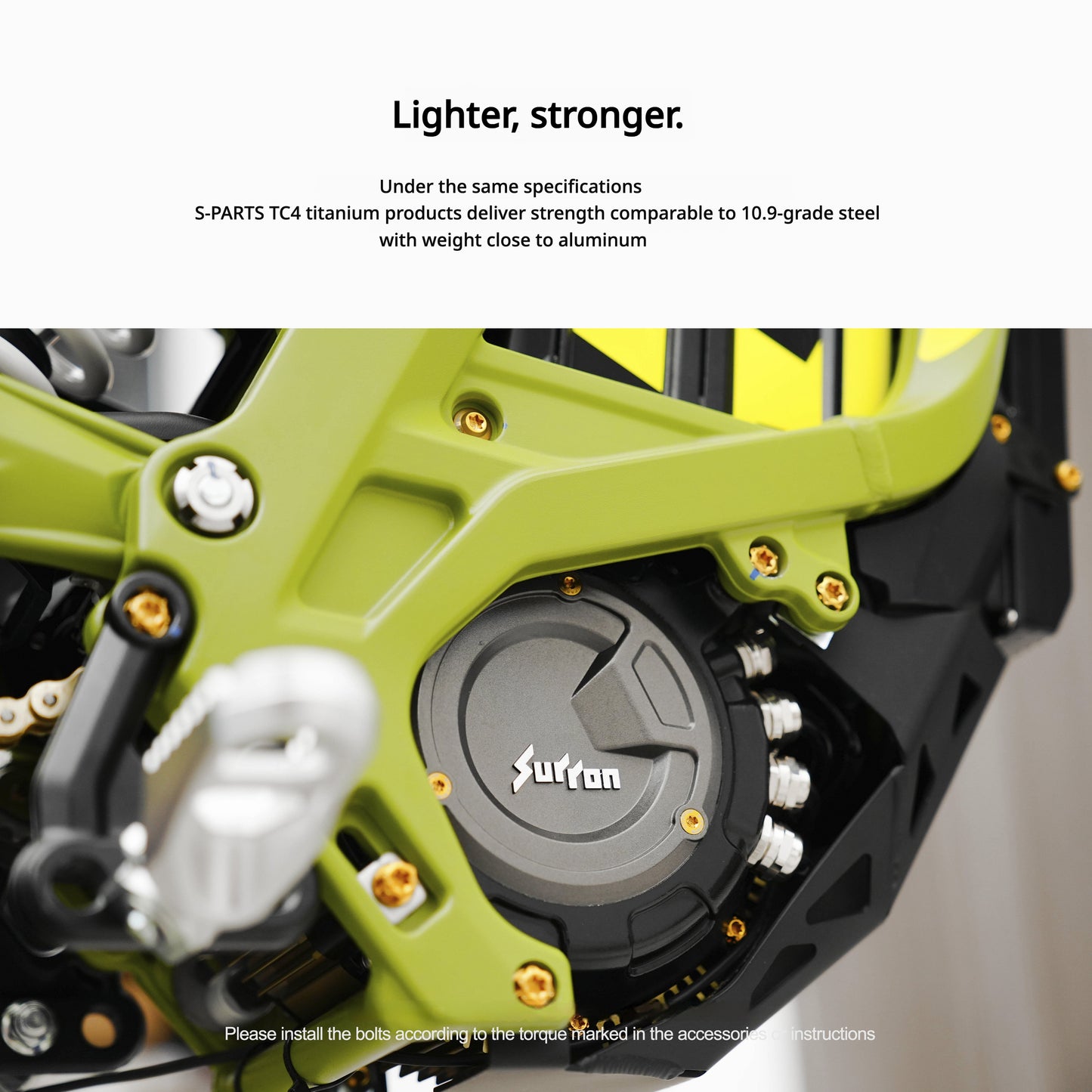 S-PARTS TC4 Titanium Full Bolt Kit for Sur-Ron Light Bee X (2025 Model)