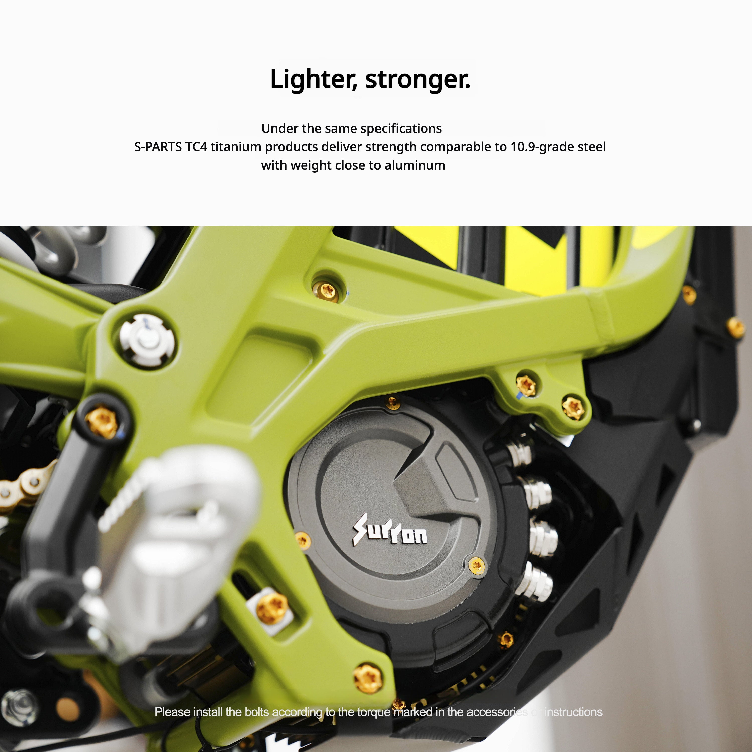 S-PARTS TC4 Titanium Full Bolt Kit for Sur-Ron Light Bee X (2025 Model)