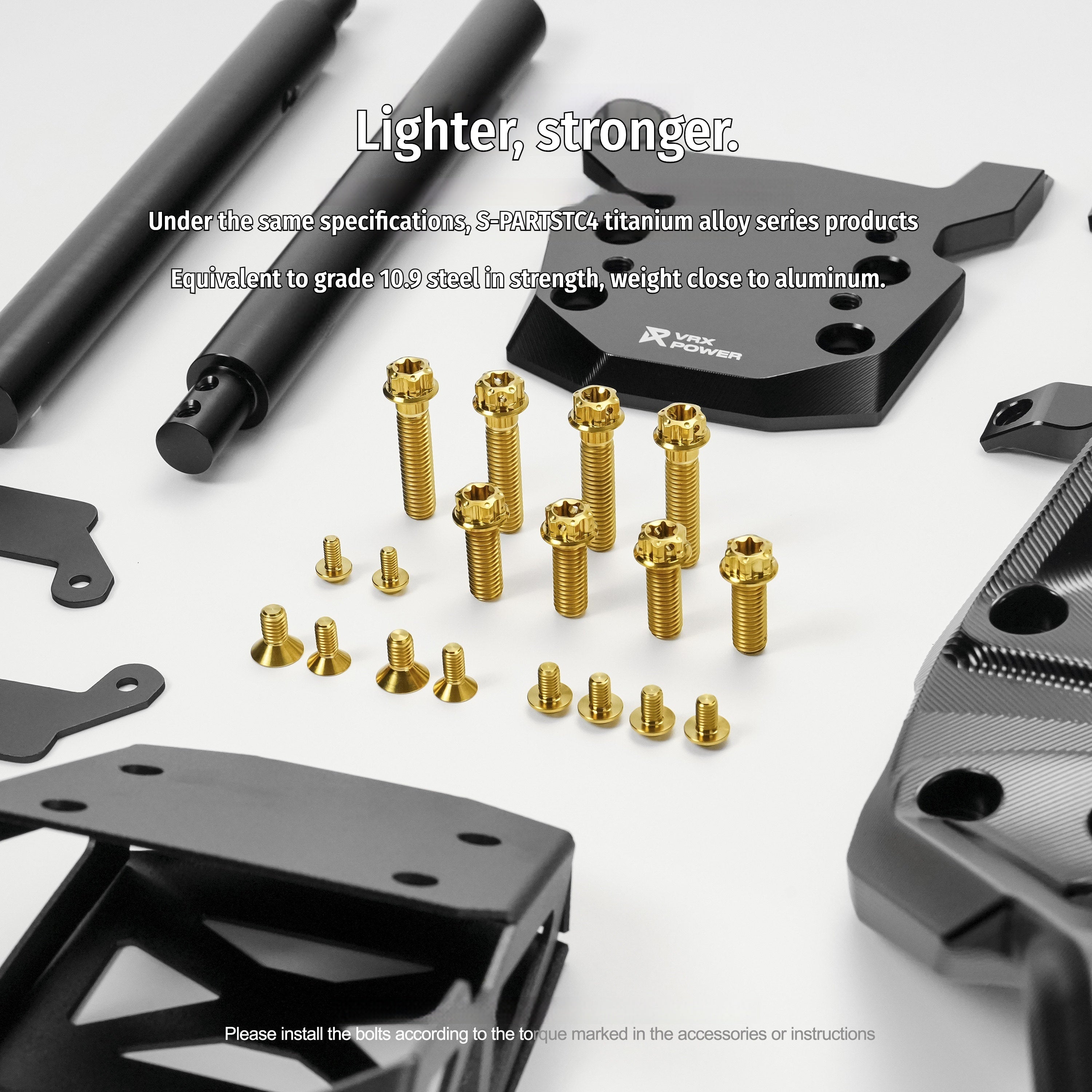SPARTS Titanium Handlebar Bolt Kit for Yamaha XMAX 300 | VRX CNC Handlebar | TC4 Grade 5
