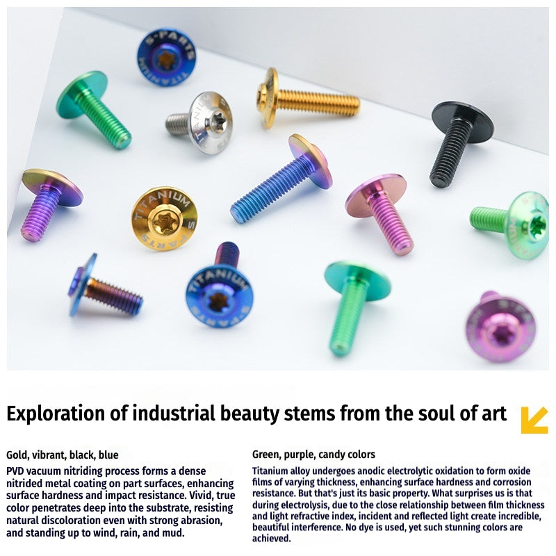 SPARTS A3 Dome Head M5 D14 Titanium Bolt | TC4 Motorcycle & E-Bike Fastener