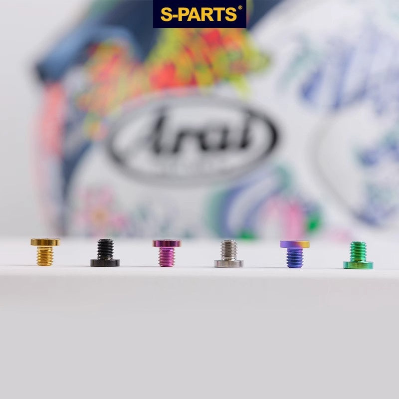 SPARTS Titanium Helmet Visor Screws Kit for ARAI RX7X – Lightweight & CNC Machined