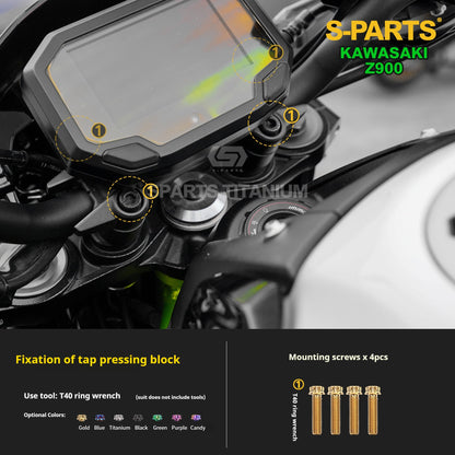 S-PARTS Titanium Fasteners Front End / Control System Bolt Kit for Kawasaki Z900
