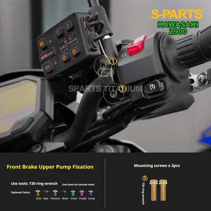 S-PARTS Titanium Fasteners Front End / Control System Bolt Kit for Kawasaki Z900