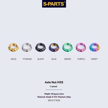 SPARTS Front & Rear Axle Big Nuts Titanium M25/M30/M33/M38/M48 for Ducati Motorcycle Modification