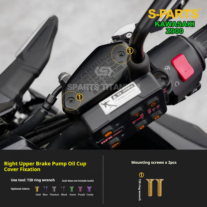 S-PARTS Titanium Fasteners Front End / Control System Bolt Kit for Kawasaki Z900