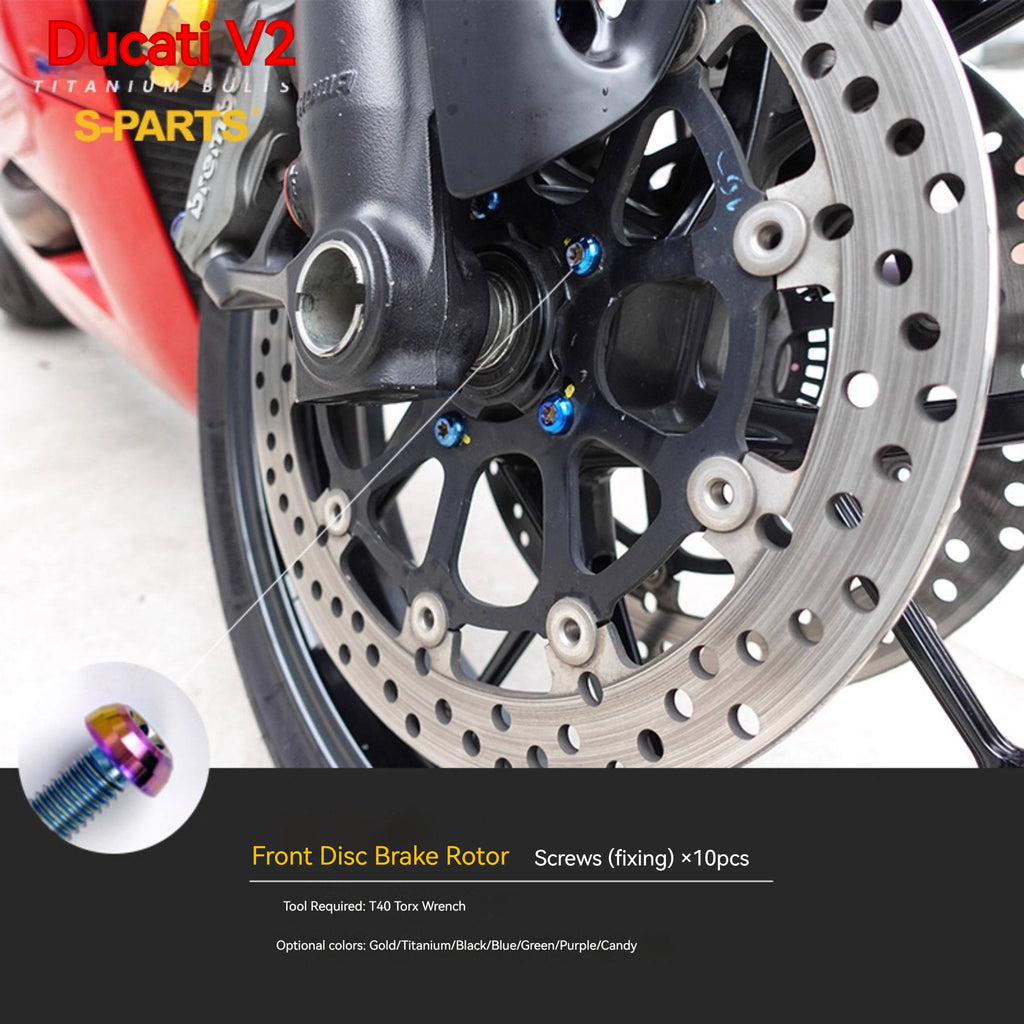 S-PARTS  Compatible with / Suitable for Ducati DUCATI V2 Full Titanium Bolt Kit