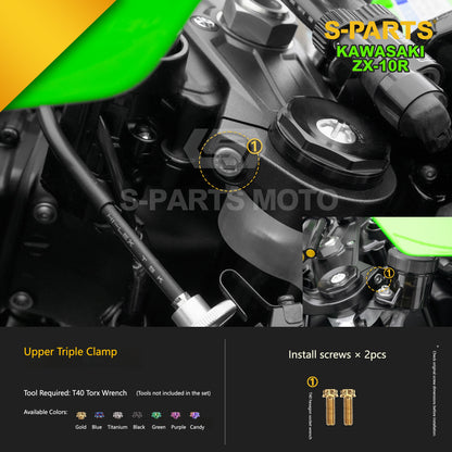 S-PARTS Grade 5 (TC4) Titanium Fasteners Kit for Kawasaki Ninja ZX-10R (2023)