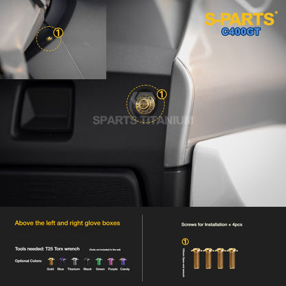 SPARTS Titanium Alloy Bodywork & Windshield Fasteners Bolts Kit for BMW C400GT