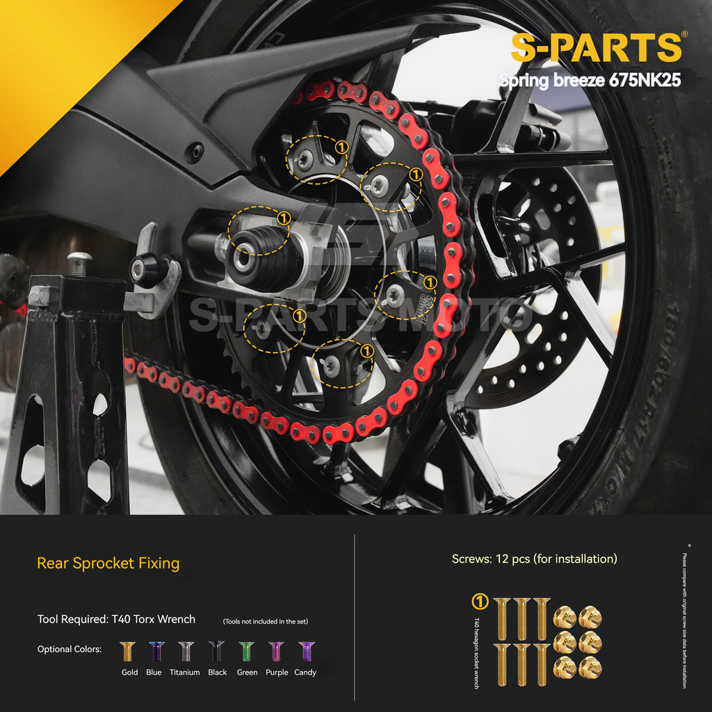 SPARTS Titanium Bolt Kit for CF Moto 675NK 2025 Motorcycle Upgrade