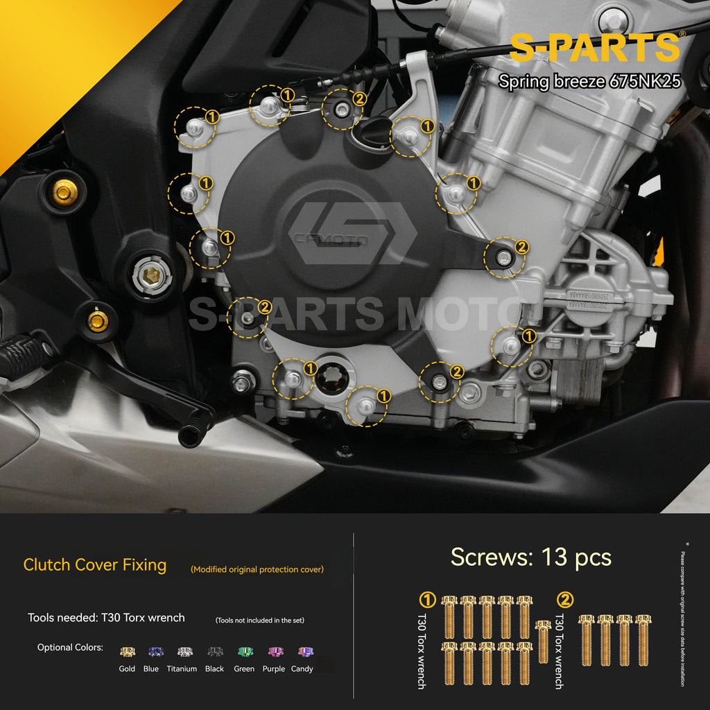 SPARTS Titanium Bolt Kit for CF Moto 675NK 2025 Motorcycle Upgrade