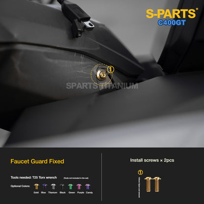 SPARTS Titanium Alloy Handlebar Control & Seat Box Bolts Kit for BMW C400GT