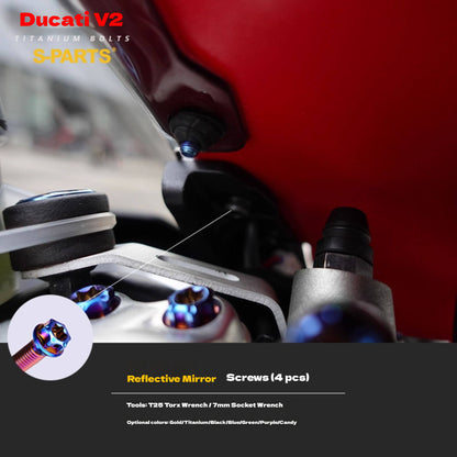 S-PARTS  Compatible with / Suitable for Ducati DUCATI V2 Full Titanium Bolt Kit