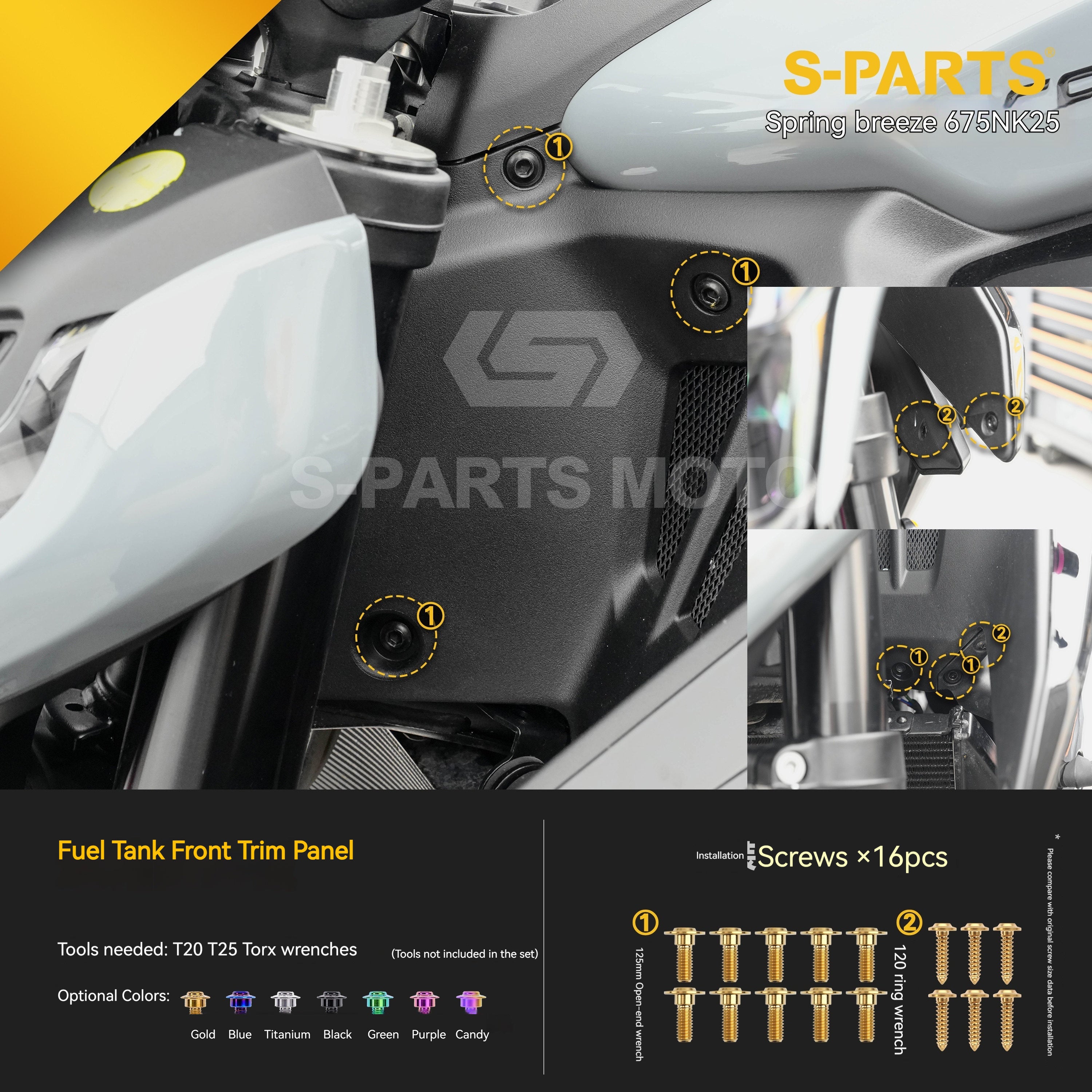 SPARTS Titanium Bolt Kit for CF Moto 675NK 2025 Motorcycle Upgrade