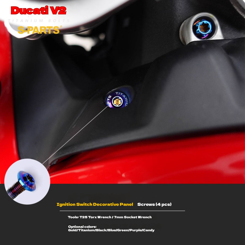 S-PARTS  Compatible with / Suitable for Ducati DUCATI V2 Full Titanium Bolt Kit