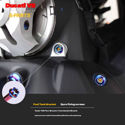 S-PARTS  Compatible with / Suitable for Ducati DUCATI V2 Full Titanium Bolt Kit