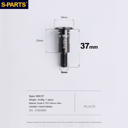 SPARTS Titanium Clutch Lever Bolt for Ducati V4 | High-Strength TC4 Alloy