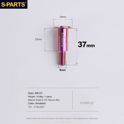 SPARTS Titanium Clutch Lever Bolt for Ducati V4 | High-Strength TC4 Alloy