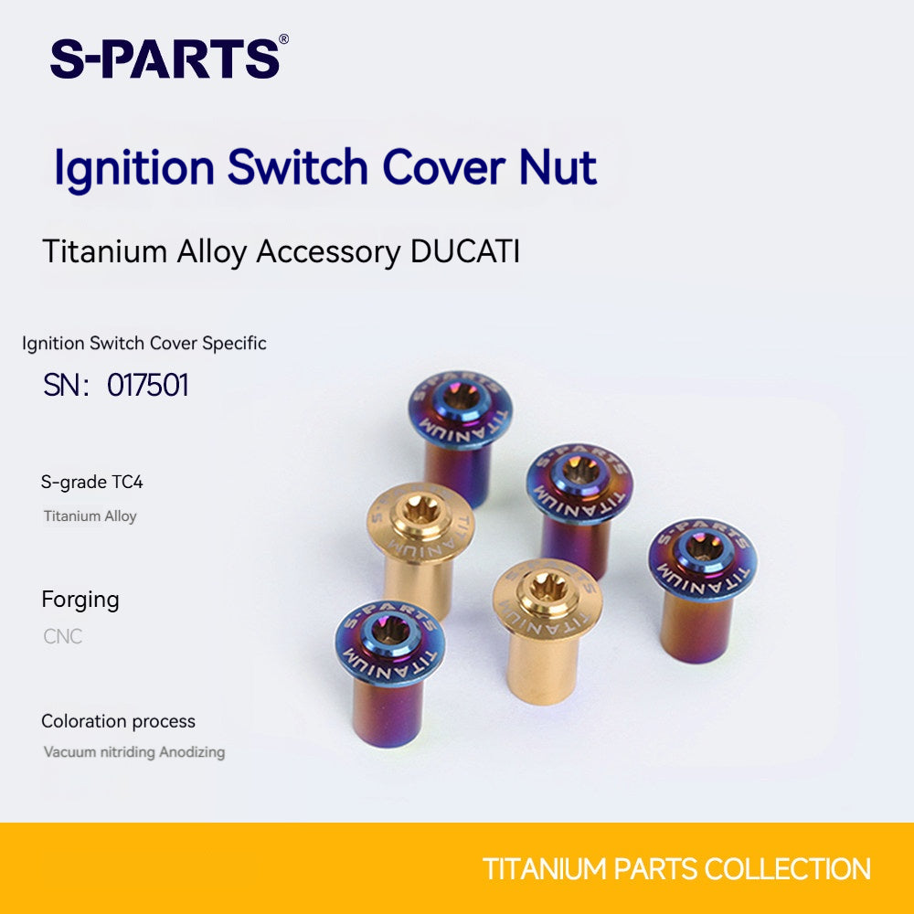 SPARTS Titanium Ignition Lock Nut Cover for DUCATI -Strength Motorcycle Upgrade