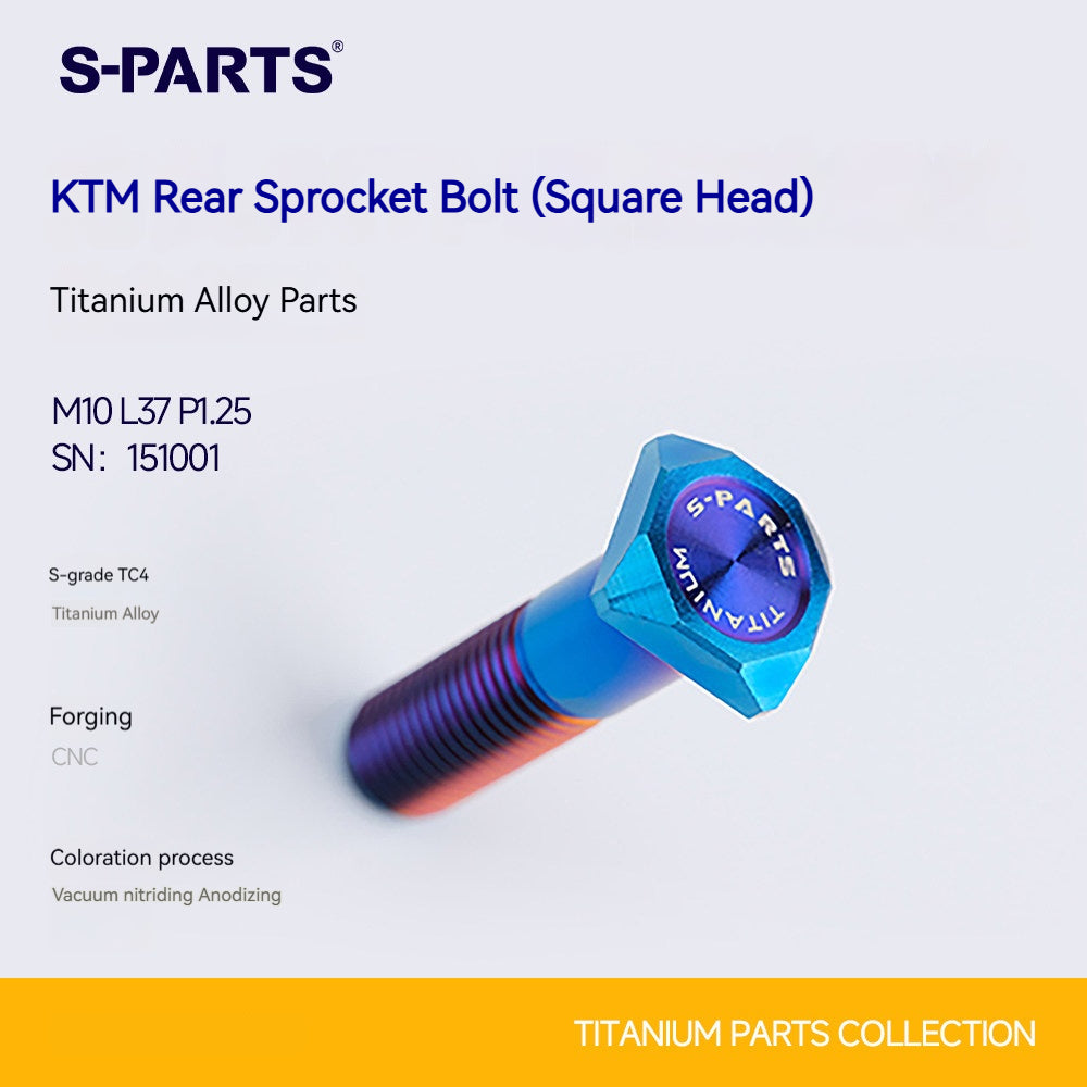 SPARTS KTM Titanium Rear Sprocket Fixing Screws Square Head M8/M10 P1.25 Locking