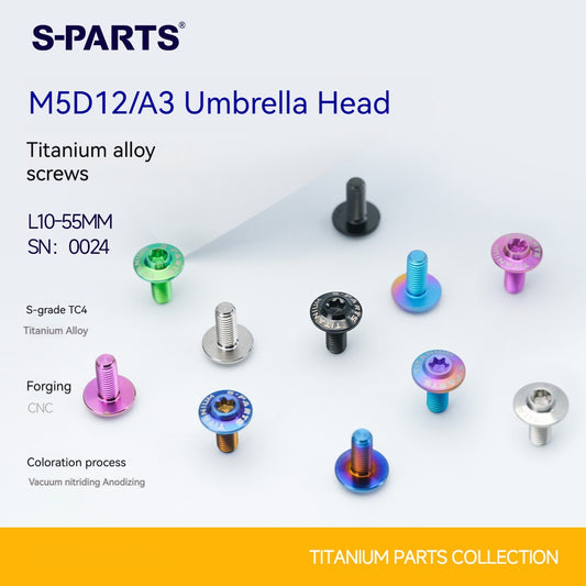 SPARTS A3 Series Titanium Bolt – Button Head M5 D12 – 650°C Forged – S-Grade TC4 Motorcycle Titanium Bolt Upgrade