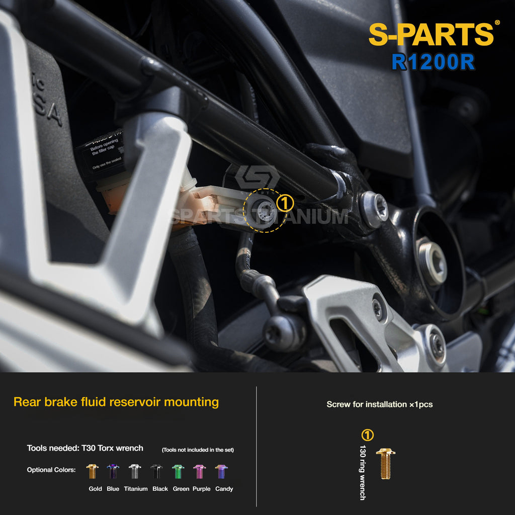 SPARTS Titanium Bolt Kit for BMW R1200R – Motorcycle Fastener Upgrade